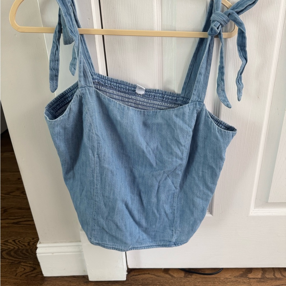 Old Navy Light Blue Denim Tank Top